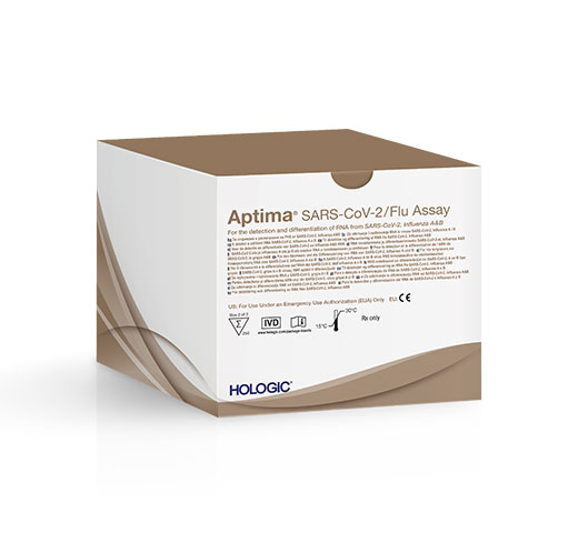 Ensayo Aptima® SARS-CoV-2/Flu de Hologic sobre fondo blanco