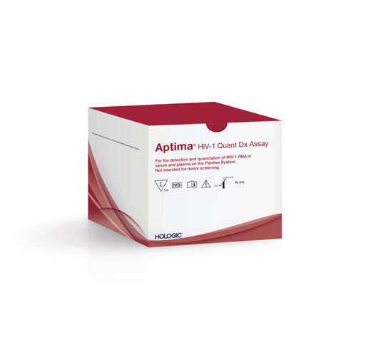 Ensayo Aptima™ HIV-1 Quant Dx de Hologic sobre fondo blanco
