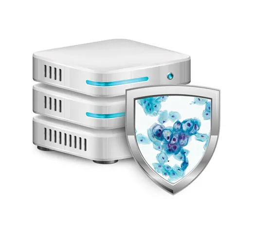 Servidor de gestión de imágenes (IMS) Genius para histología sobre fondo blanco