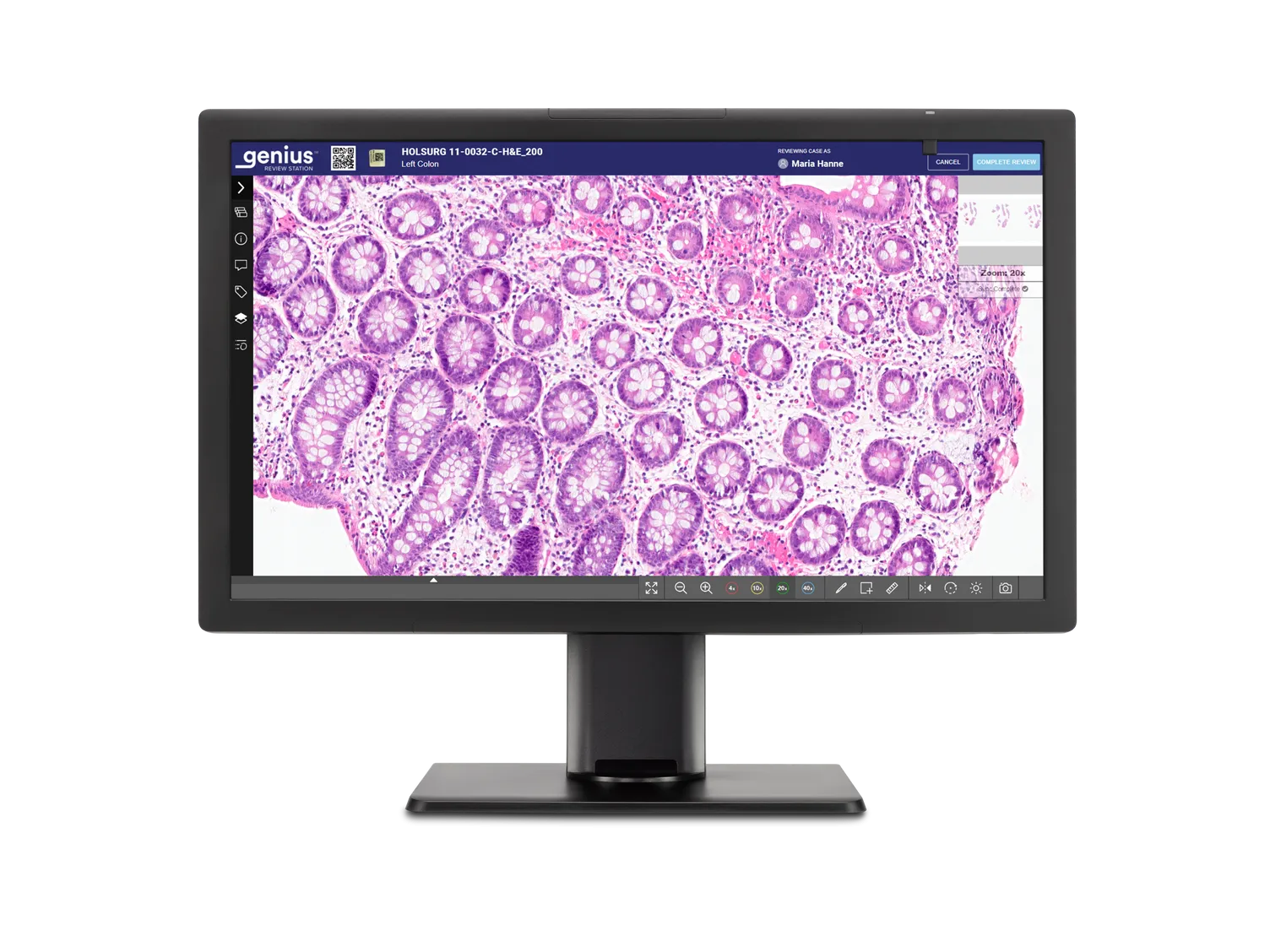 Estación de revisión Genius sobre fondo blanco