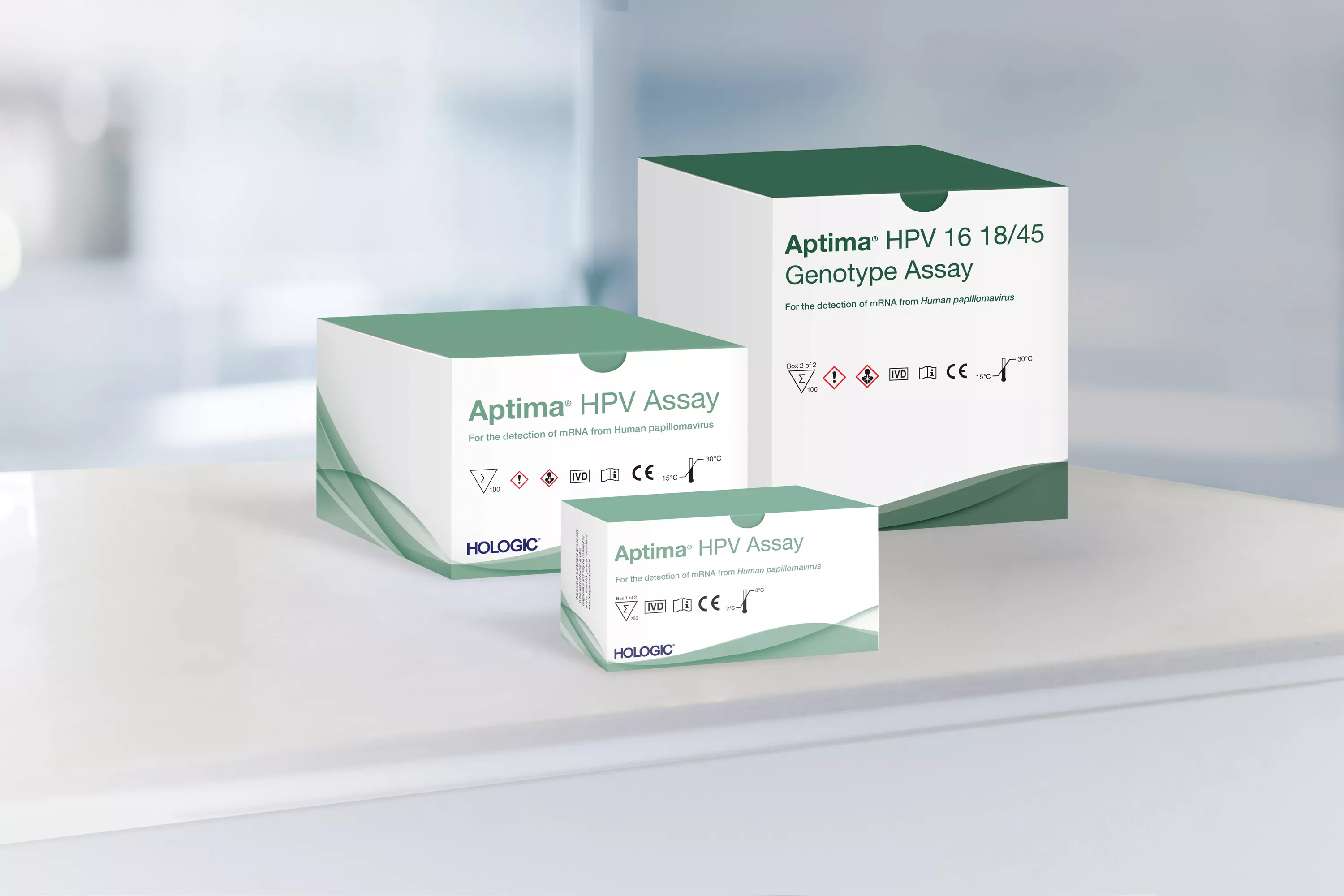 Cajas de ensayos con laboratorio al fondo