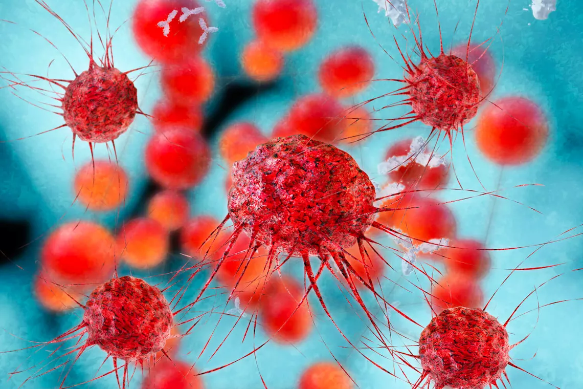 Imagen de una infección vírica o de un virus como el VIH-1