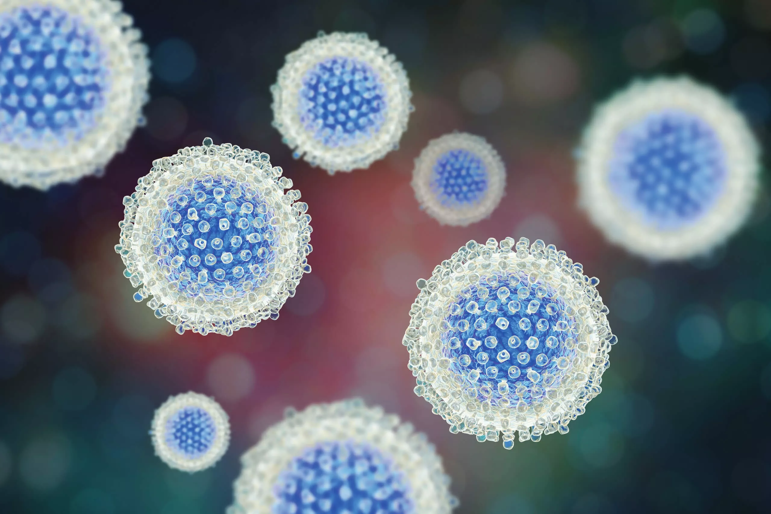 Imagen del virus de la hepatitis B (VHB)
