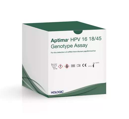 Ensayo de genotipado Aptima® HPV sobre fondo blanco