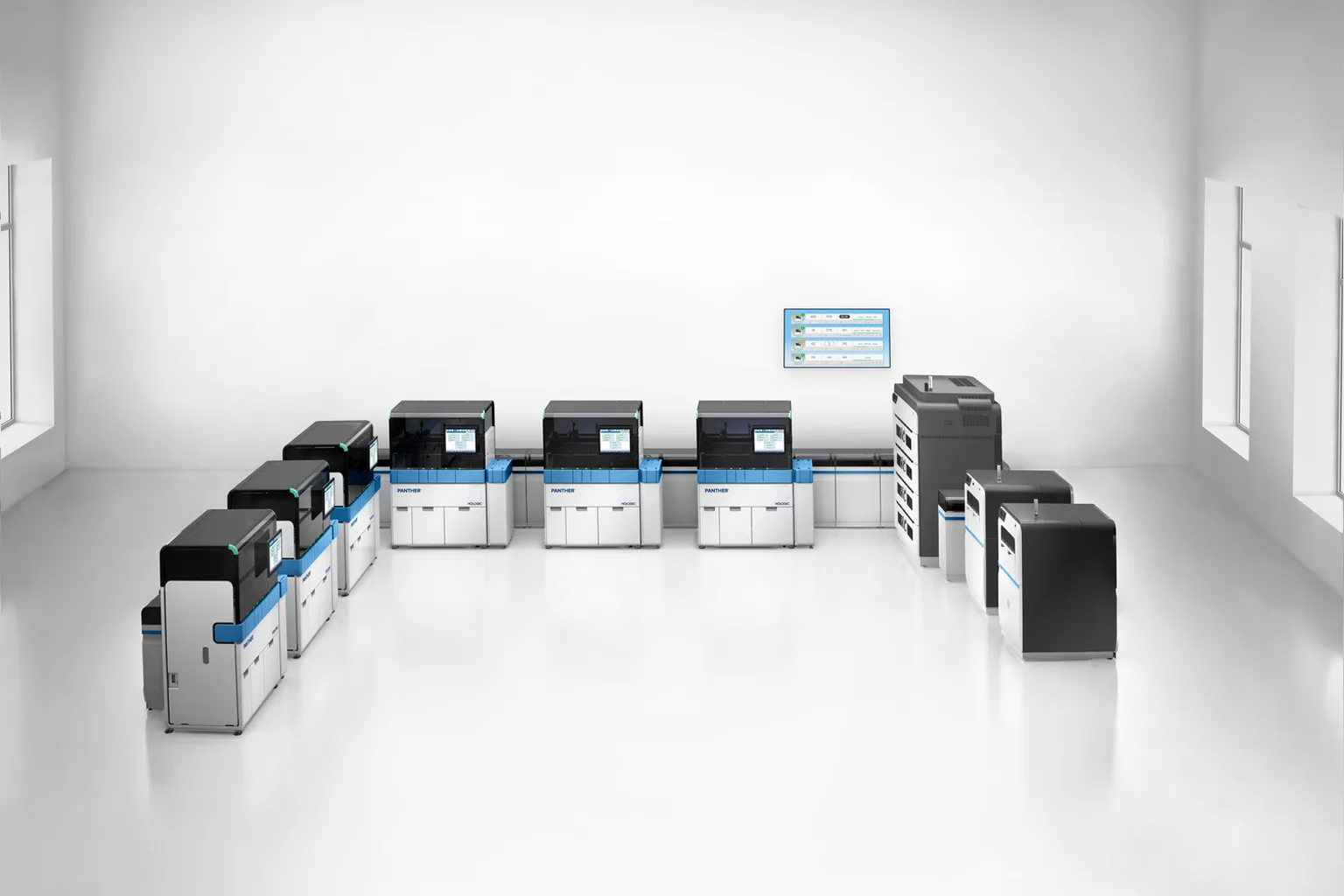 Imagen de equipos Panther de Hologic sobre fondo blanco