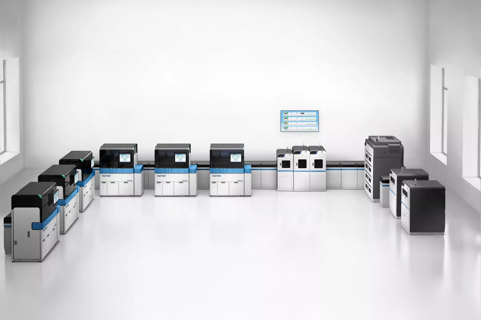 Imagen de equipos Panther de Hologic sobre fondo blanco