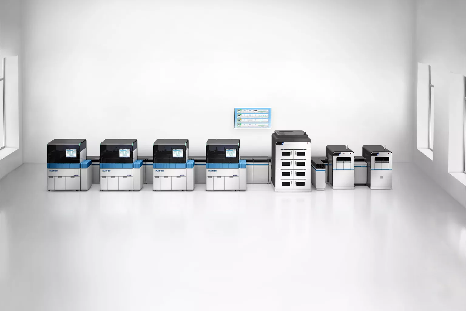 Imagen de equipos Panther de Hologic sobre fondo blanco