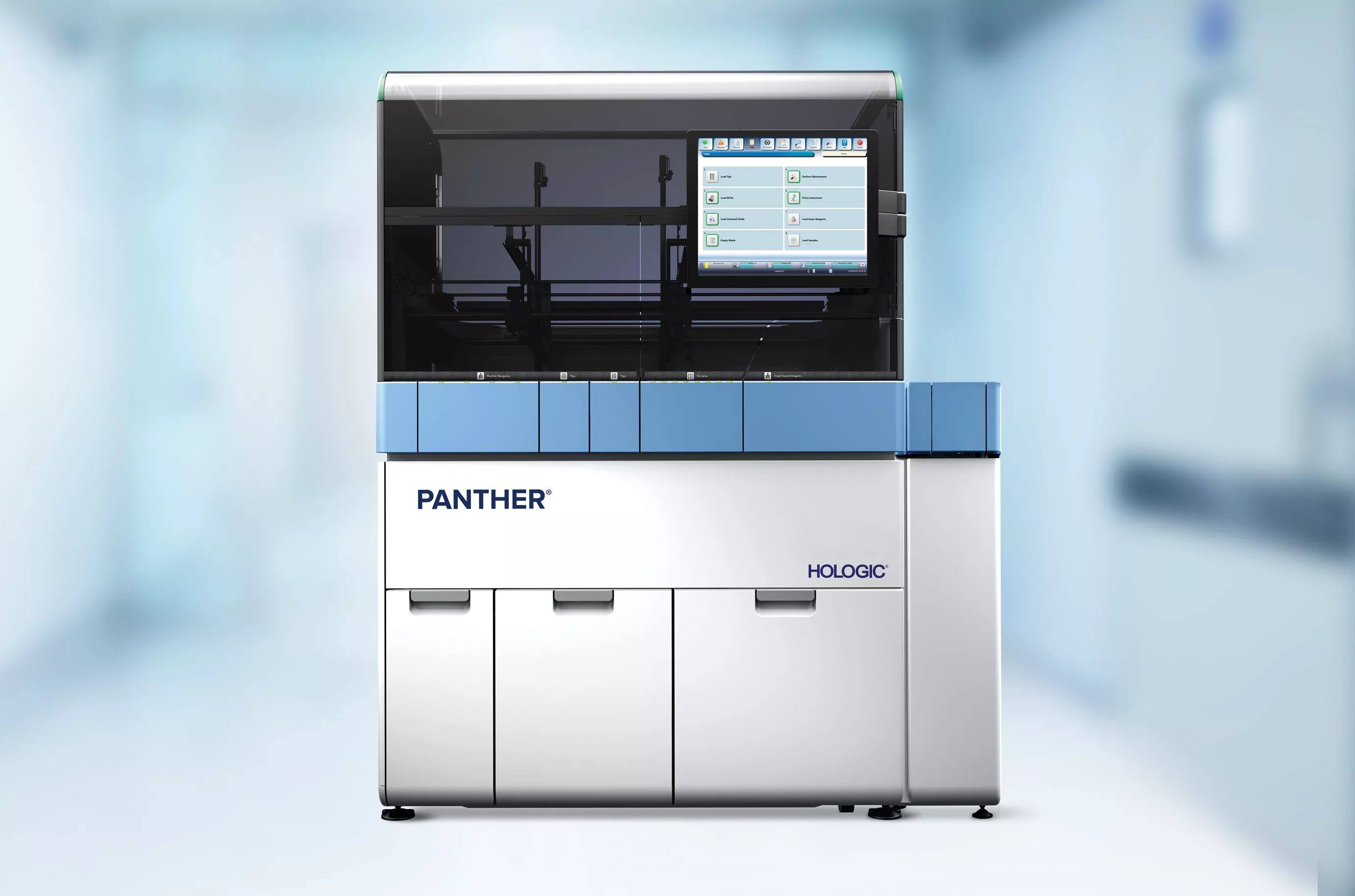 Imagen de un sistema Panther Plus en un laboratorio.