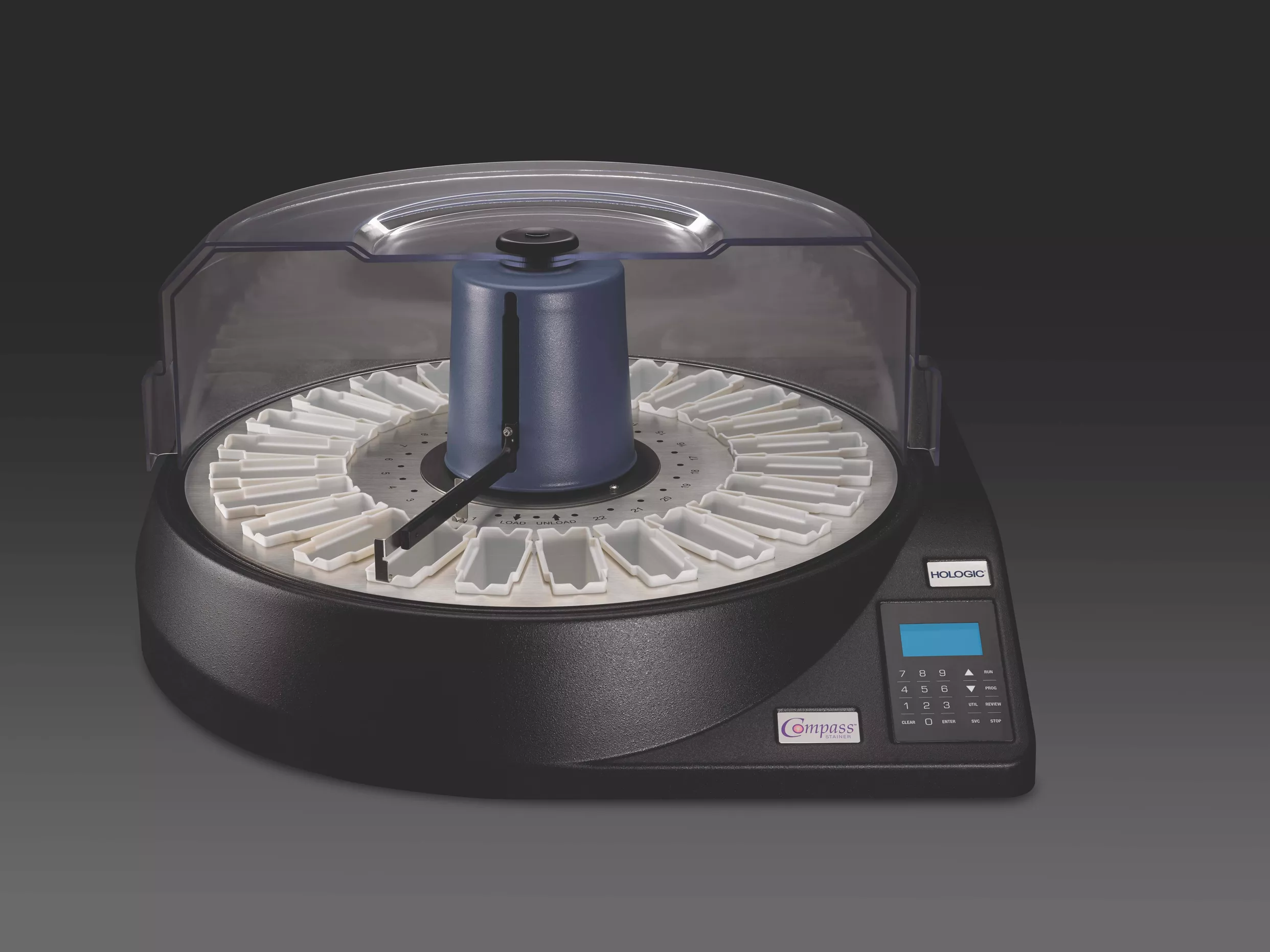 Teñidor Compass™ de Hologic sobre fondo blanco