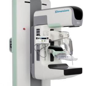 Sistema de estereotaxia vertical Affirm® para biopsia de mama de Hologic sobre fondo blanco